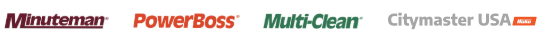 Minuteman, PowerBoss, Multi-Clean and Citymaster USA logos